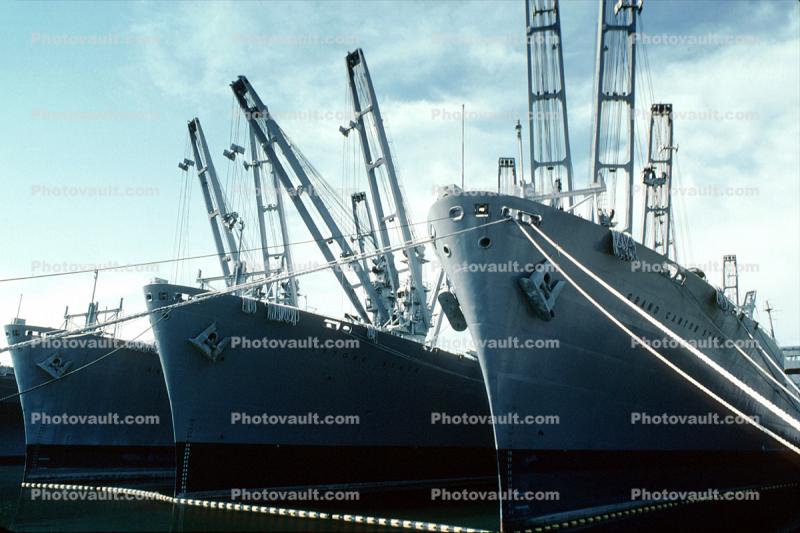 Transport Ships, docks, cranes, Alameda Naval Air Station, NAS, USN