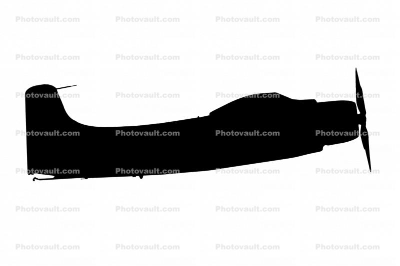 Douglas AD-4 silhouette, shape