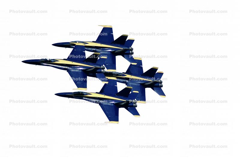 McDonnell Douglas F-18 Hornet, Blue Angels, photo-object, object, cut-out, cutout