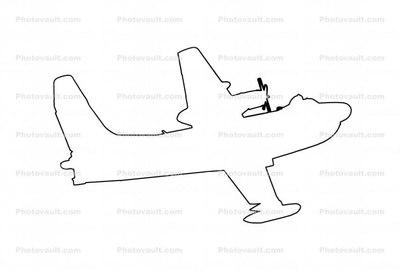 Martin P-5 Marlin outline, line drawing