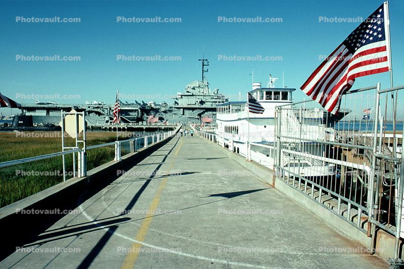 Pier at Patriot's Point, USS Yorktown (CV-10)