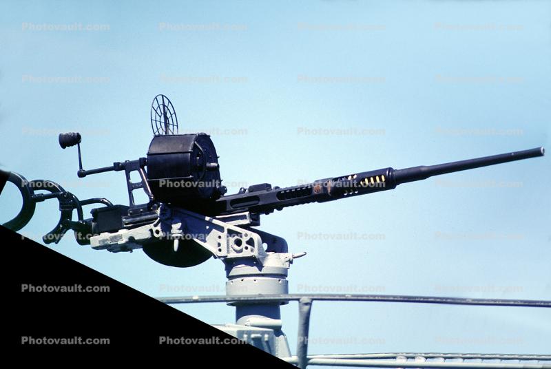 Machine Gun, USS Pampanito (SS-383), World War-II, Balao class, Submarine, WW2, WWII, United States Navy, USN