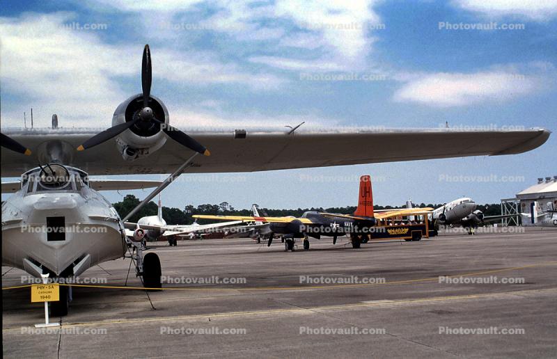 PBY-5A, Pensacola Naval Air Station, Panorama, 1940s, NAS, USN