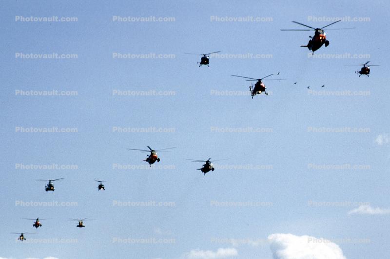 Helicopters in Formation Flight