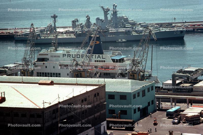 Destroyer, Docks, Harbor, Valparaiso, Chile, January 1977