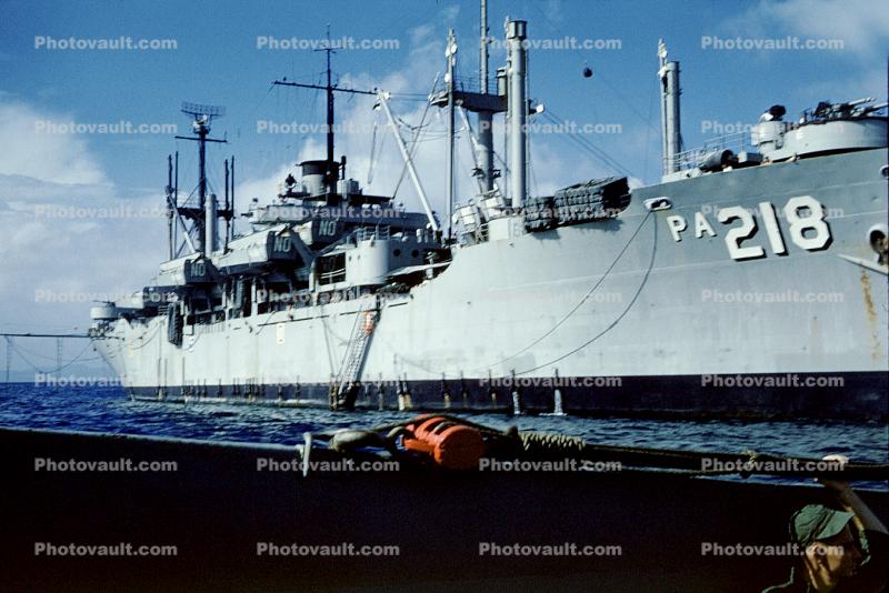 USS Noble, APA 218, Supply Ship, Attack Transport, Replenishment, Navy Base, Guam