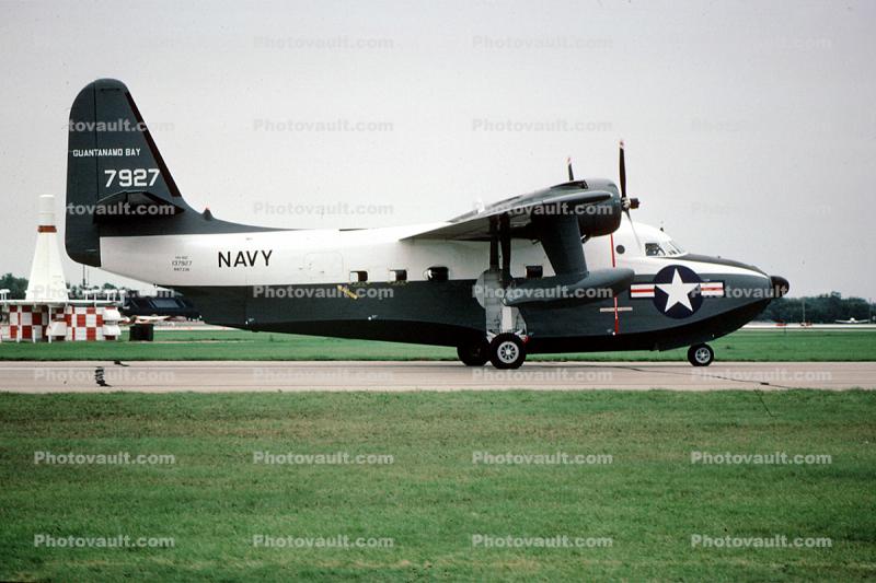 N9722B, Grumman HU-16C Albatross, 7927, Guantanamo Bay, Cuba, 137927, Oshkosh, Gitmo, USN, 1986, 1980s