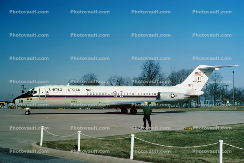 C-9B Nightingale, 119, 9119, NAS Norfolk, VR-56, USN, Anderson Regional Airport AND, South Carolina, 1984, 1980s