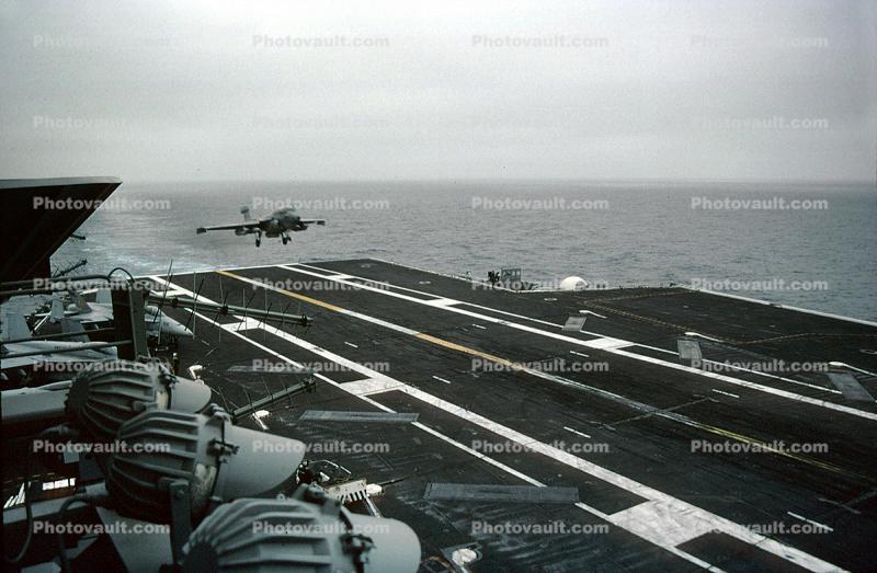 Grumman EA-6B Prowler, Fantail, Landing, Tailhook, USS Abraham Lincoln