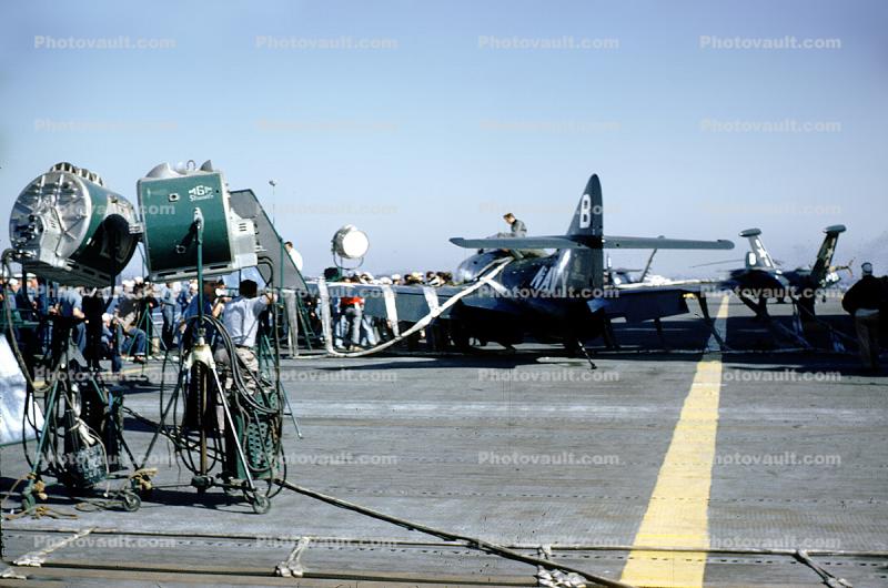 Grumman F9F, USN, United States Navy, lights, filming
