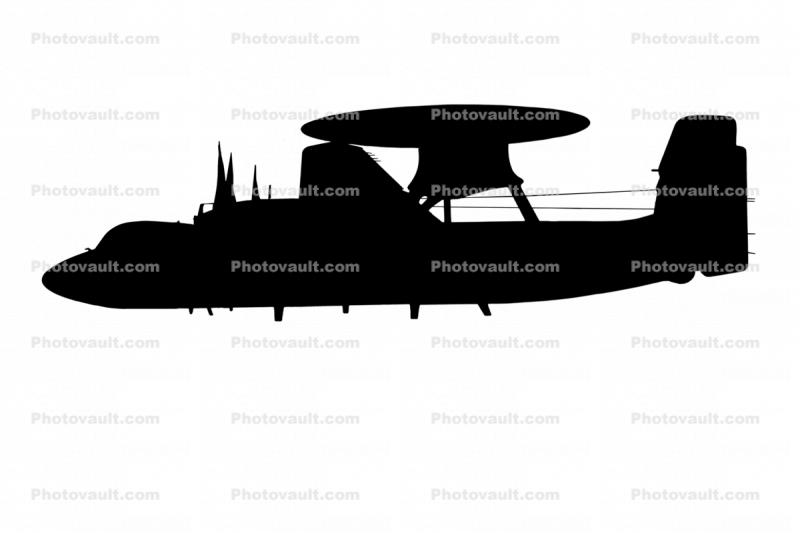 Grumman E-2C silhouette, shape, form
