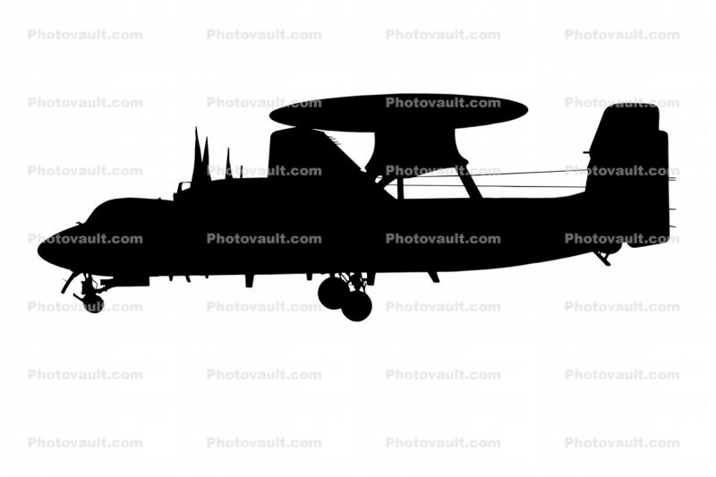Grumman E-2C silhouette, shape