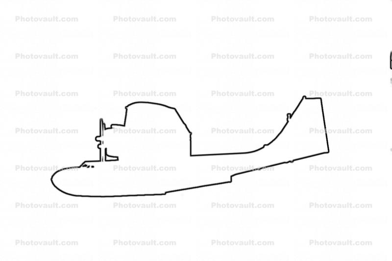 Consolidated PBY-5 outline, line drawing