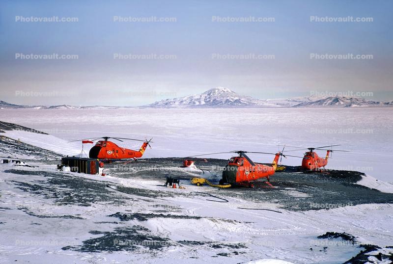 H-34 Seahorse Base, Operation Deep Freeze, McMurdo Sound, Snow, Ice, Cold, Glacier, Mountains, 1950s