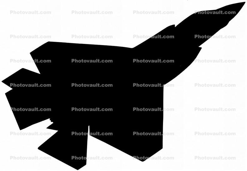 Jet Fighter Silhouette, logo, shape