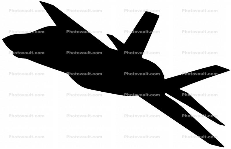 Jet Fighter Silhouette, logo, shape