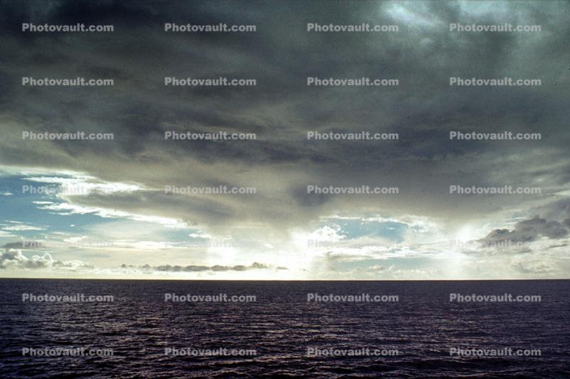 Rain Clouds over the Ocean, gray