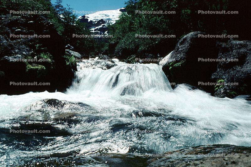 Waterfall, rapids, vibrant river