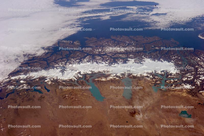 Andes Mountain Range, Pacific Ocean, lakes, Argentina, Chile, clouds, snow