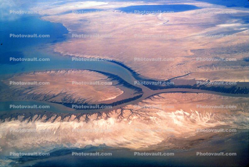 Colorado River Delta empties into the Gulf of California, Isla Montague