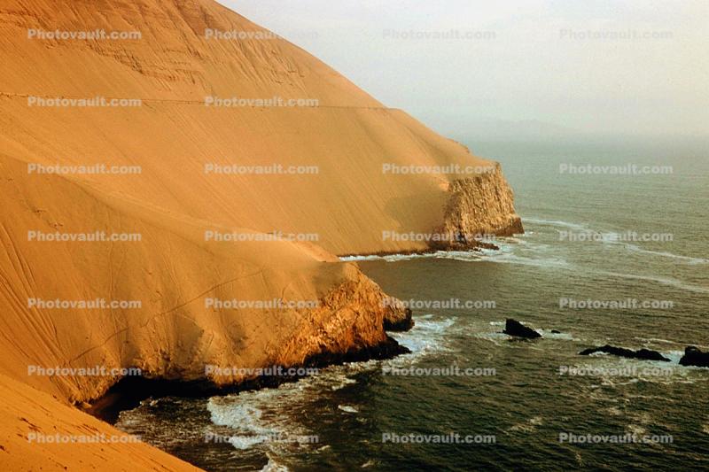 Coast, coastline, Pacific Ocean, sand dunes, cliff