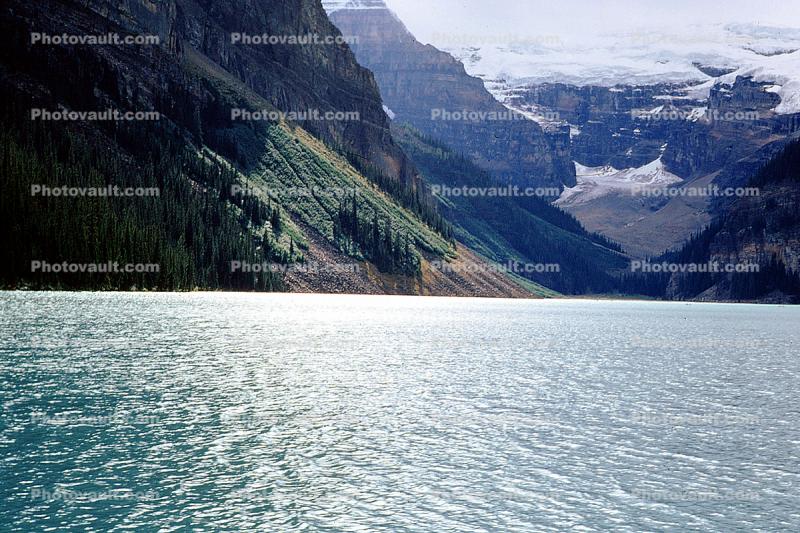 Lake, Water, Woodlands, Forest, Trees, canyon, snow, Waterfowl Lake