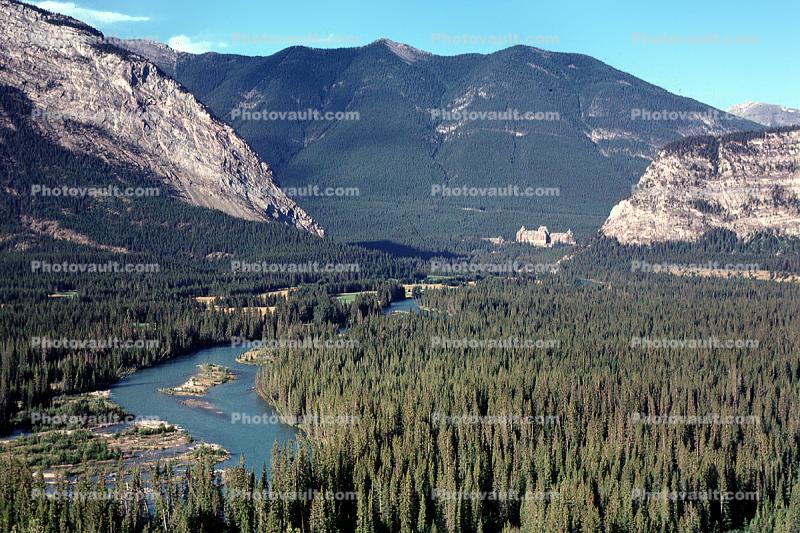 River, Mountains, Woodlands, Water, Trees, Valley