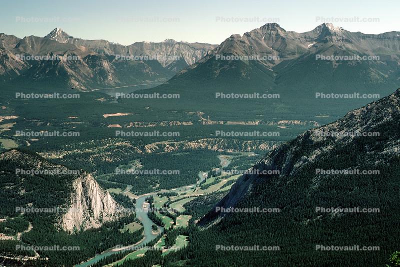Valley, river, mountain range