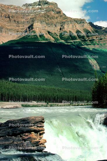 whitewater, waterfall, rapids, turbulent, Athabascae