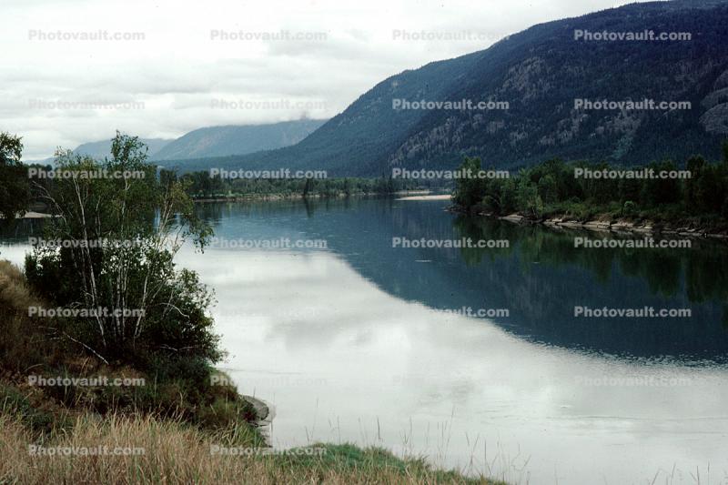 Lake, Mountains, reflection, Thompson River, north of Kamloops