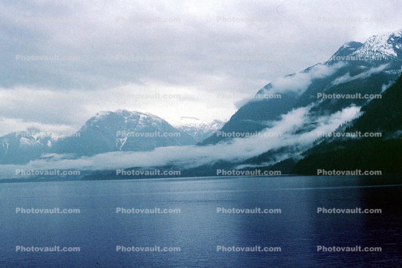 Princess Louisa Inlet, Mountains, water, coast, coastline, April 1996
