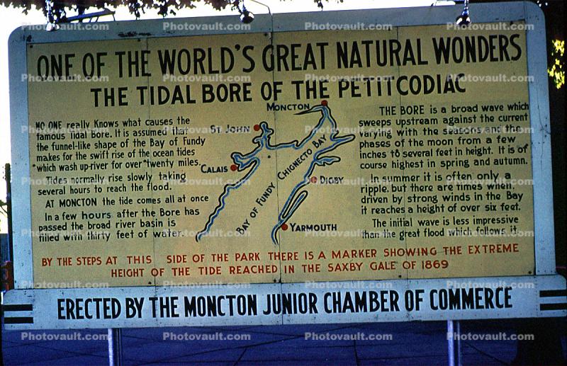The Tidal Bore of the Petitcodiac River, New Brunswick, Canada, map