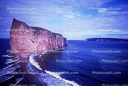 Perce Rock, Perc?, Gulf of Saint Lawrence, Gasp? Peninsula, Quebec, 1950s