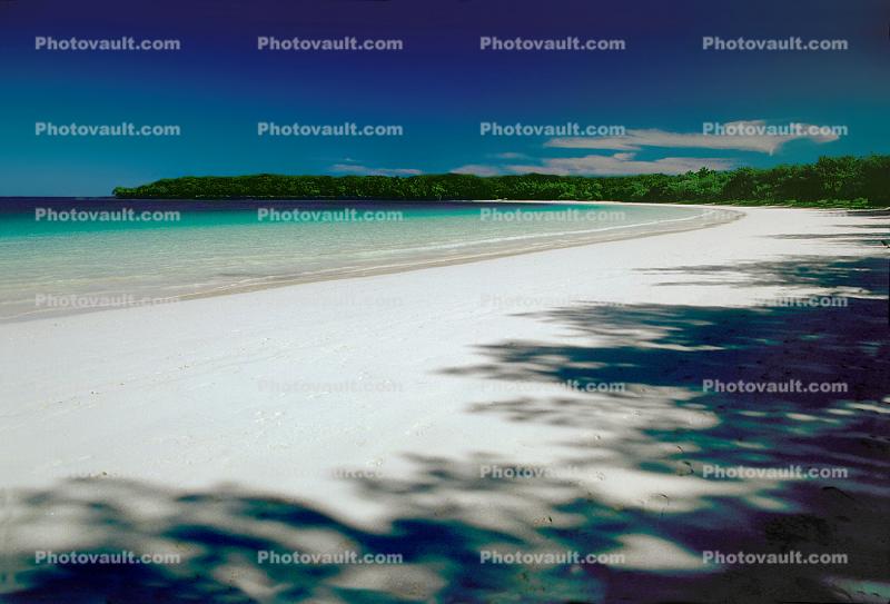 Tropical Island, Beach, Clouds, Sand, Tree Shadow