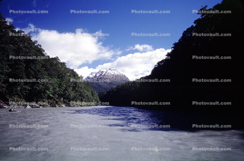 Mountains, Clouds, Dart River