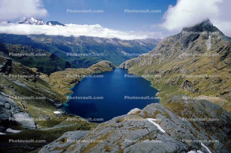 Mountains, Clouds, Lake, Valley, water