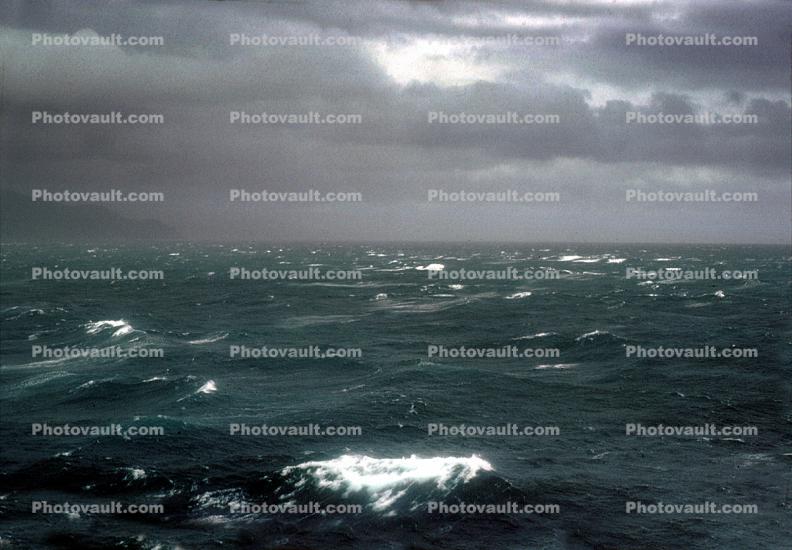 Seascape, whitecaps, sea, ocean, stormy, windy, Rough Ocean, Turbulent Waves