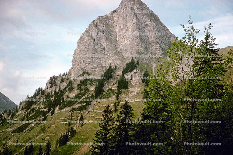Granite Mountain Peak, De Jaman, Snow Fences, Caux, 1950s