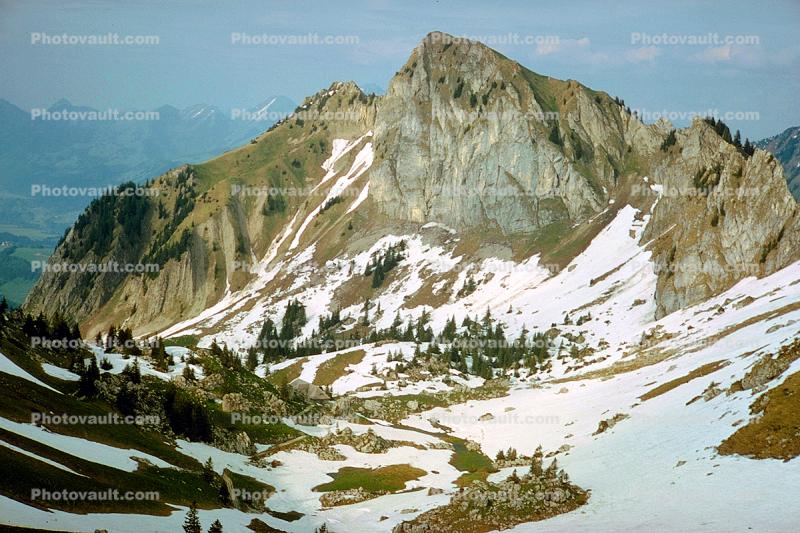 Mountain Peak, Snow, Rochers de Naye, 1950s