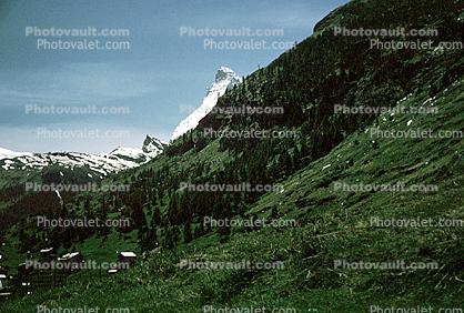 Mountain Peak, Snow, near Zermatt, 1950s