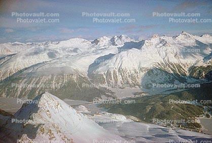 Snow, Ice, Mountain, Glacier, Saint Moritz, 1950s