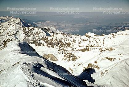 Snow, Ice, Mountain, Glacier, Muren, 1950s