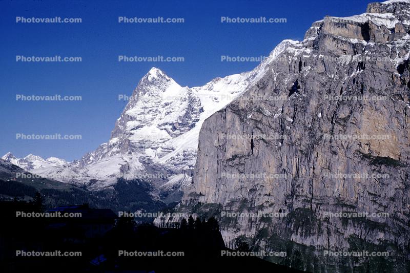 Glacier, Mountains, Snow, Granite Peaks, Eiger from Muren