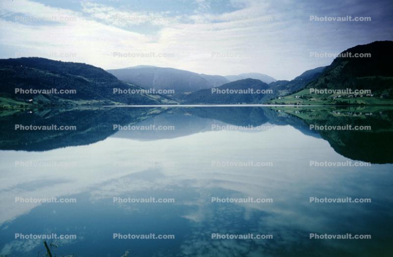 Mountains, Forests, Reflection, Fjord