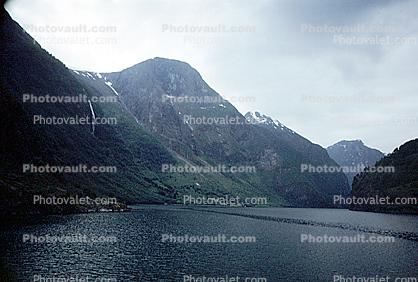 Sognefjorden, Fjord, Mountains, Waterfall