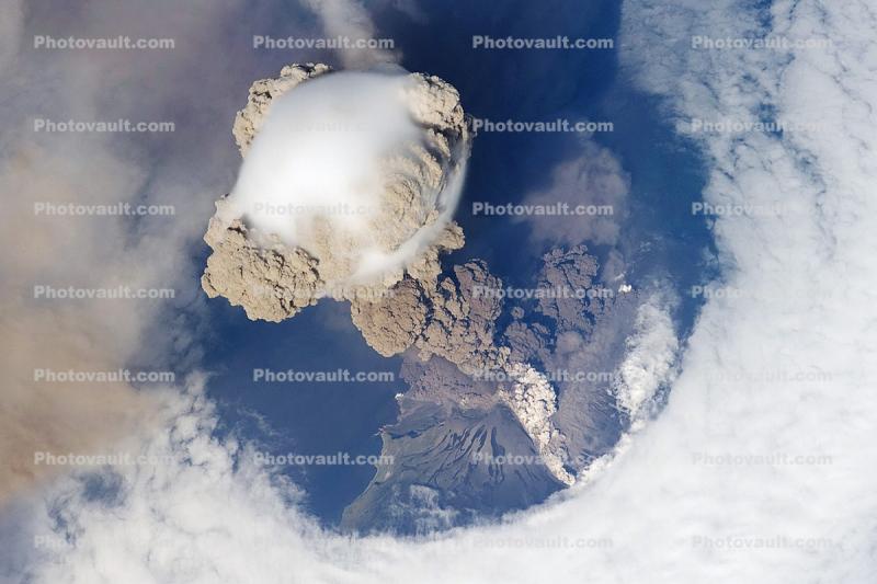 Sarychev Volcano Eruption, (Kuril Islands, northeast of Japan), early stage
