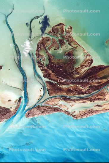 Tidal Flats and Channels, Long Island, Bahamas