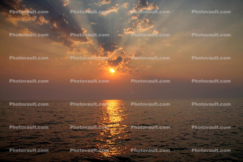 Lake Tanganyika, freshwater, sunset, water