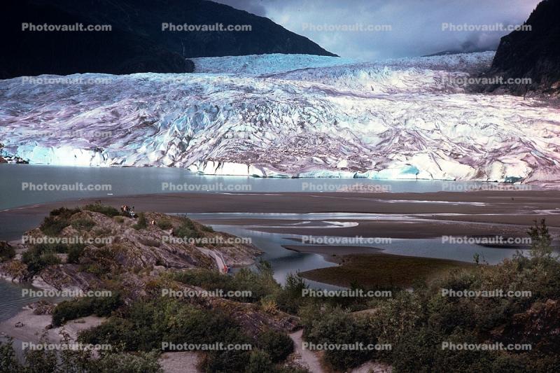 Glacier, lake, wetlands, water, 1950s