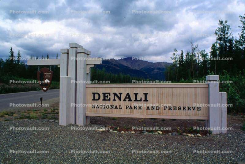 Denali National Park and Preserve Road Sign